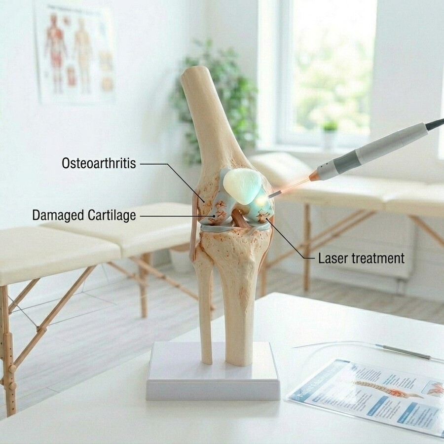 Terapia con láser intraarticular para la osteoartritis de rodilla y el dolor articular